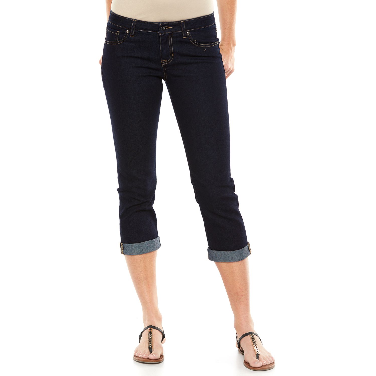 kohls womens denim capris