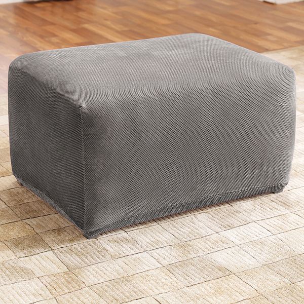 Sure Fit Stretch Pique Ottoman Slipcover