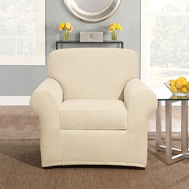 Sure Fit Pin-Striped Chair Slipcover