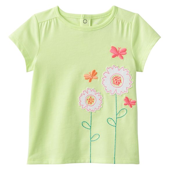 Jumping Beans® Flower & Butterfly Tee - Baby Girl