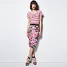 MILLY for DesigNation Striped Graphic Tee - Women's