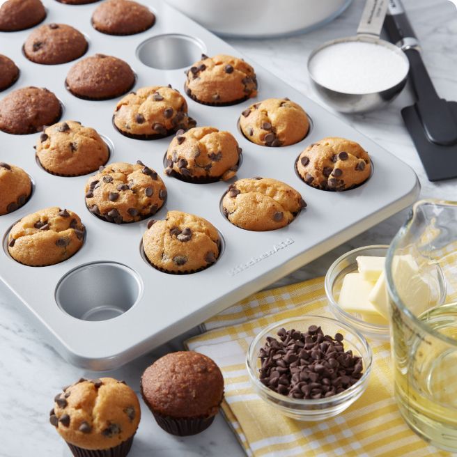 Muffin Pan filled with muffins