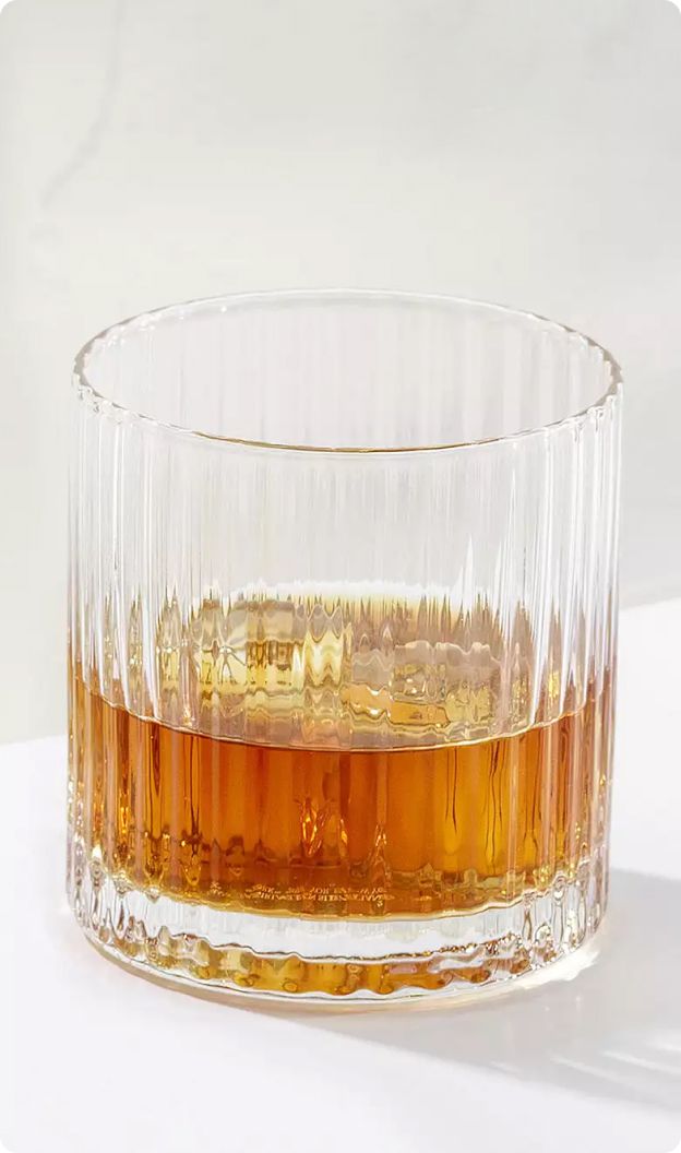 Half full cocktail glass