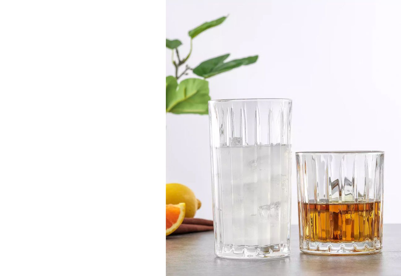 Image of two glasses from a drinkware set