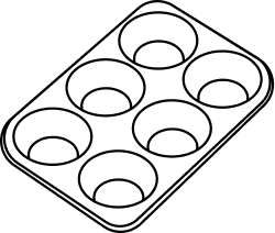 Illustration of a muffin pan