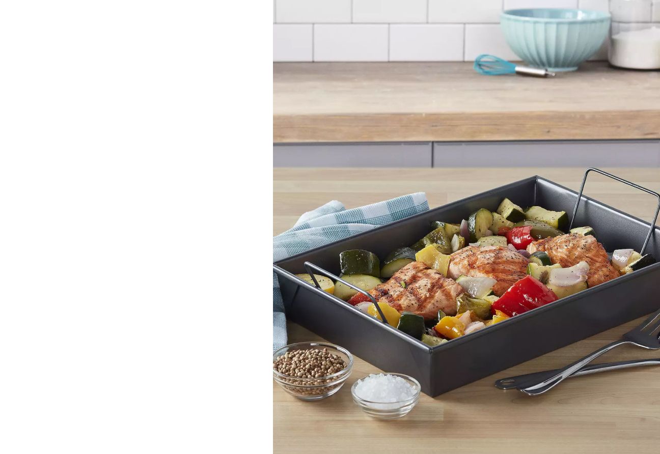 Broiler Pan filled with food