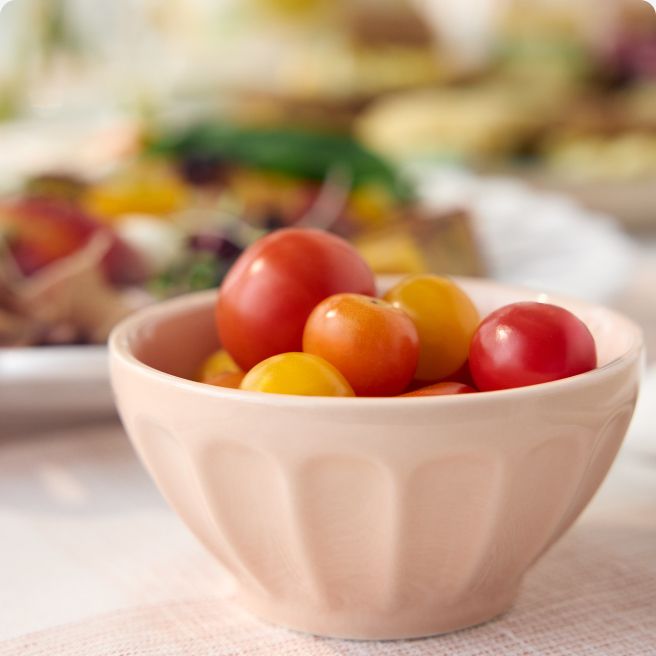 Serveware set bowl with tomatoes