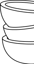 Illustration of stacked bowls