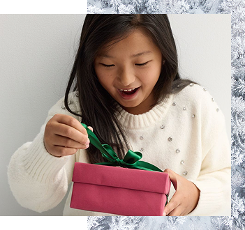 girl opening present