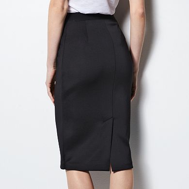 MILLY for DesigNation Solid Midi Scuba Skirt - Women's