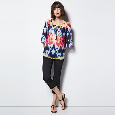 MILLY for DesigNation Ruffled Peasant Blouse - Women's