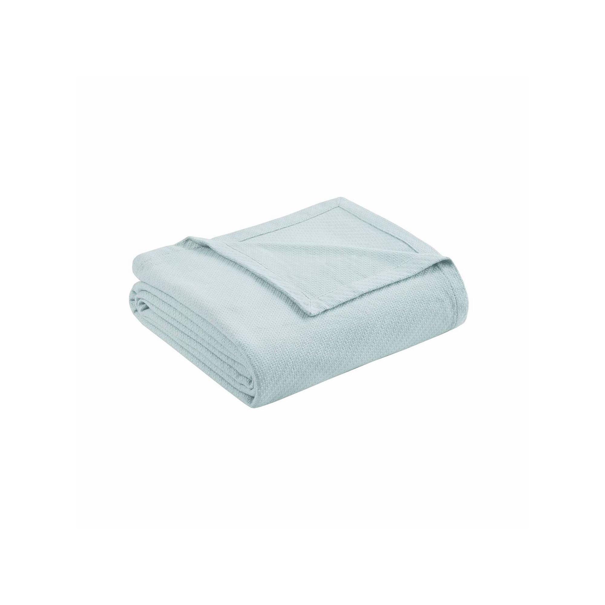 Madison Park Liquid Cotton Lightweight Blanket, Blue