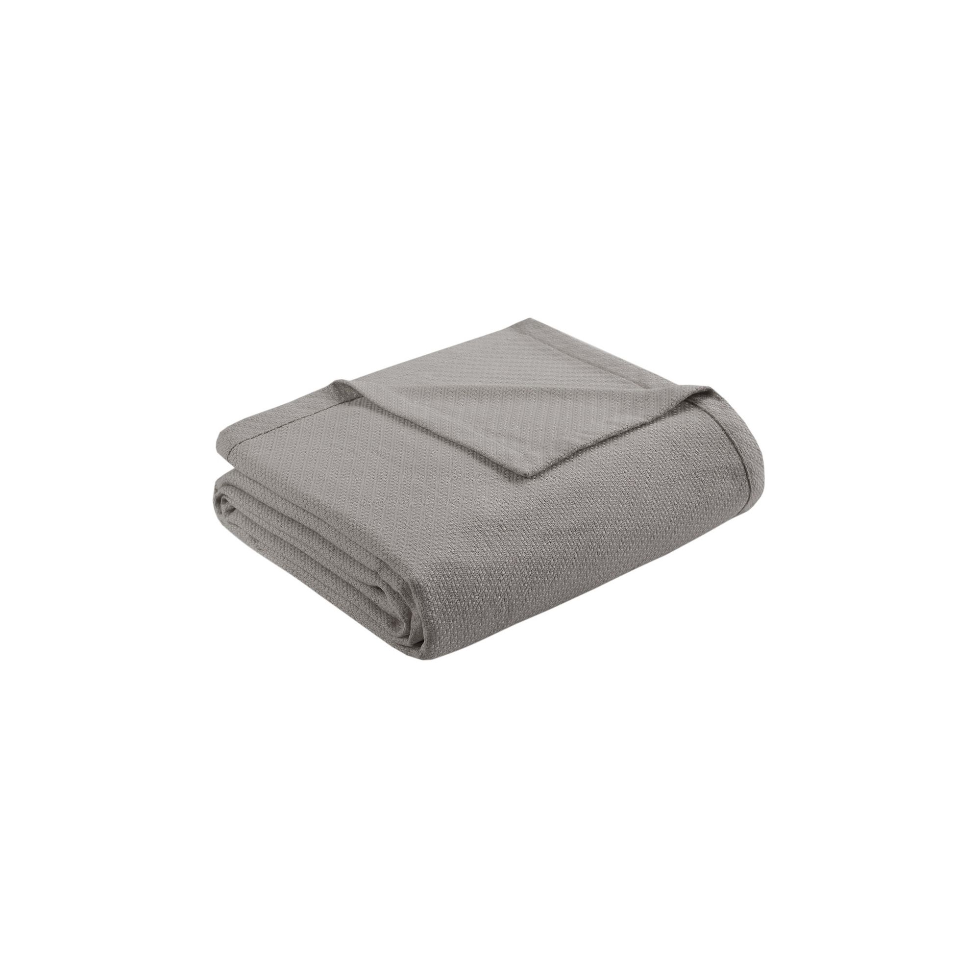 Madison Park Liquid Cotton Lightweight Blanket, Gray