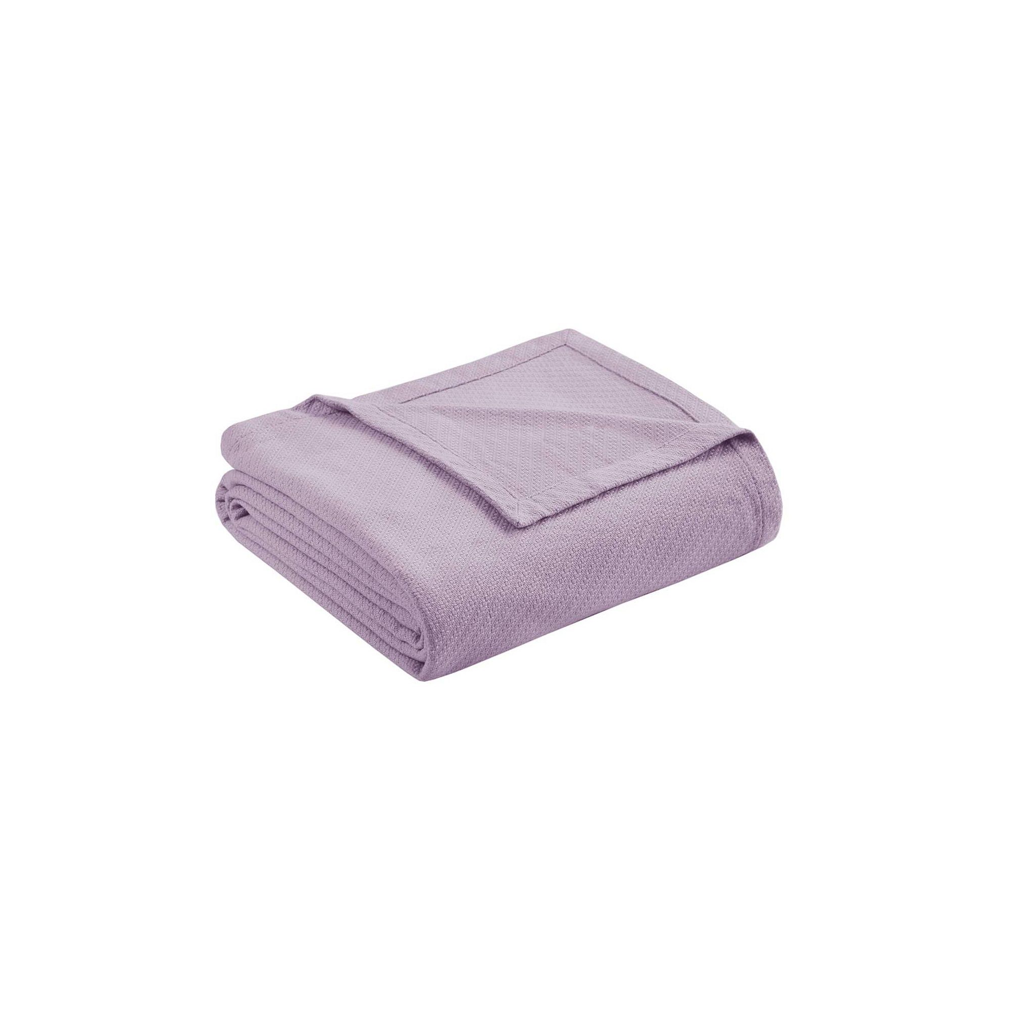 Madison Park Liquid Cotton Lightweight Blanket, Purple