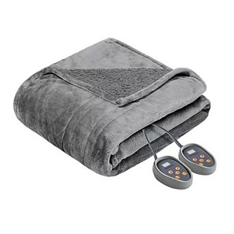 Beautyrest Microlight to Berber Reversible Oversized Heated Electric Bed Blanket