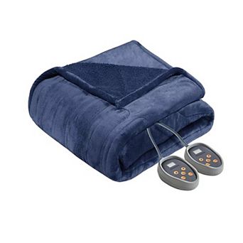 Beautyrest Microlight to Berber Reversible Oversized Heated Electric Bed Blanket