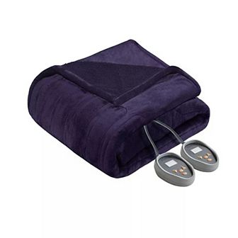 Beautyrest Microlight to Berber Reversible Oversized Heated Electric Bed Blanket