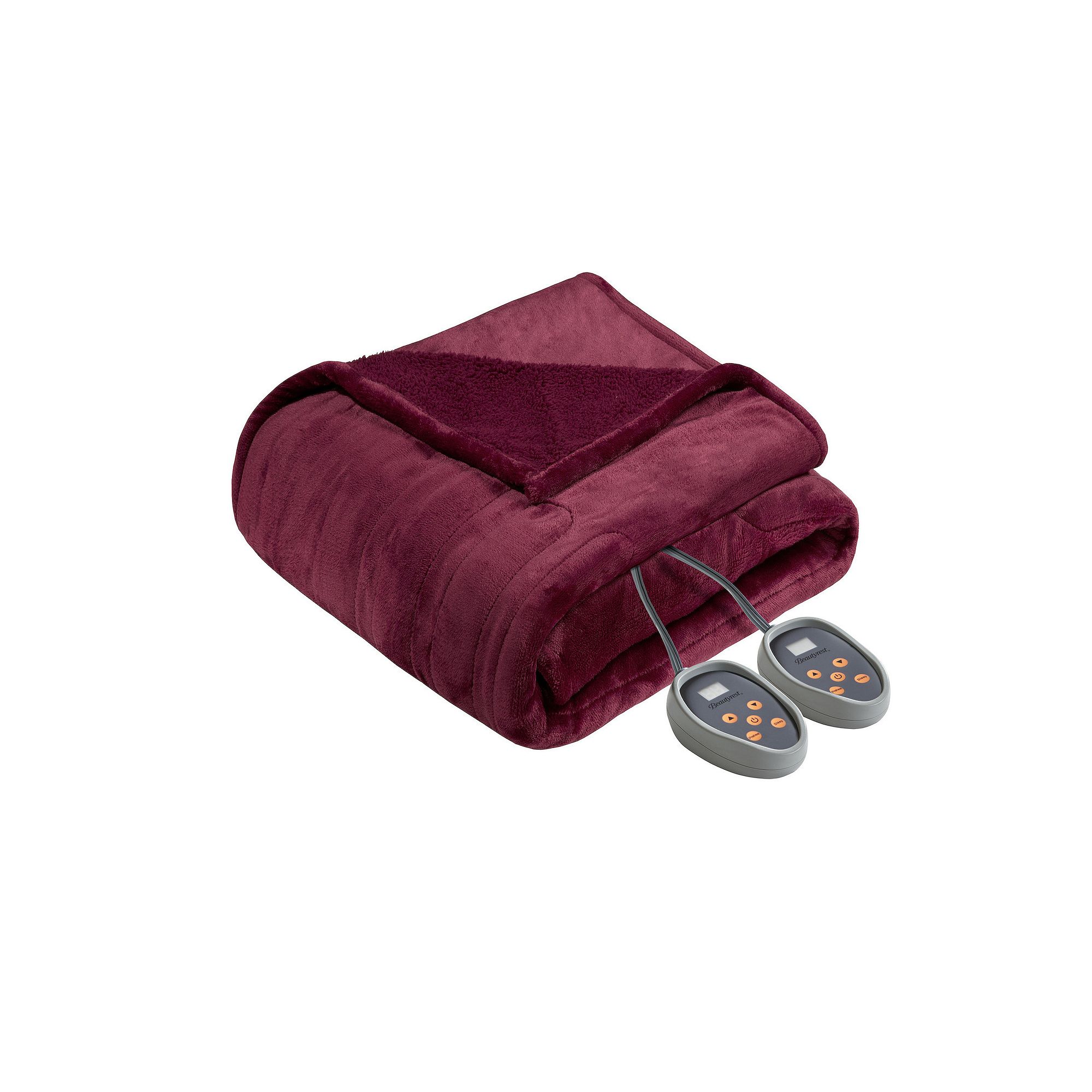 Beautyrest Microlight to Berber Reversible Oversized Heated Electric Blanke
