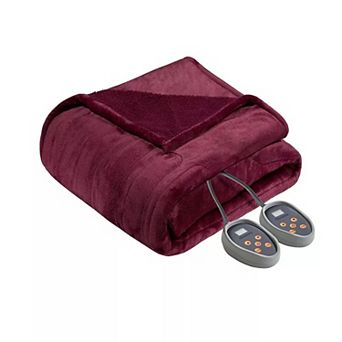 Beautyrest Microlight to Berber Reversible Oversized Heated Electric Bed Blanket