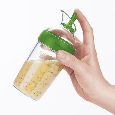 oxo good grips salad dressing shaker green OXO Black Salad Dressing Shaker main image 1