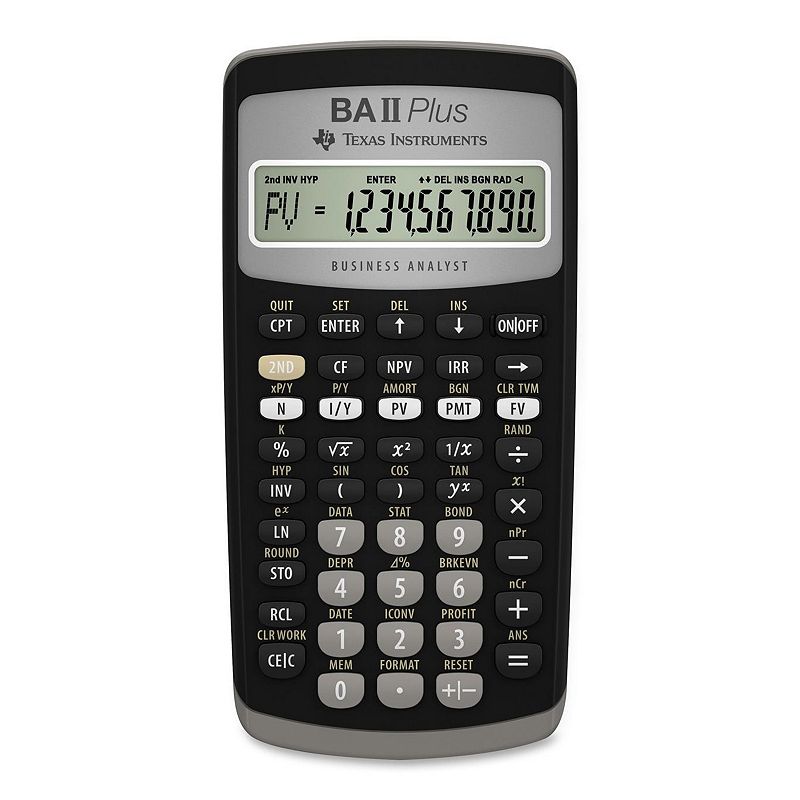 Texas Instruments - BA-II Plus Adv. Financial Calculator - Black
