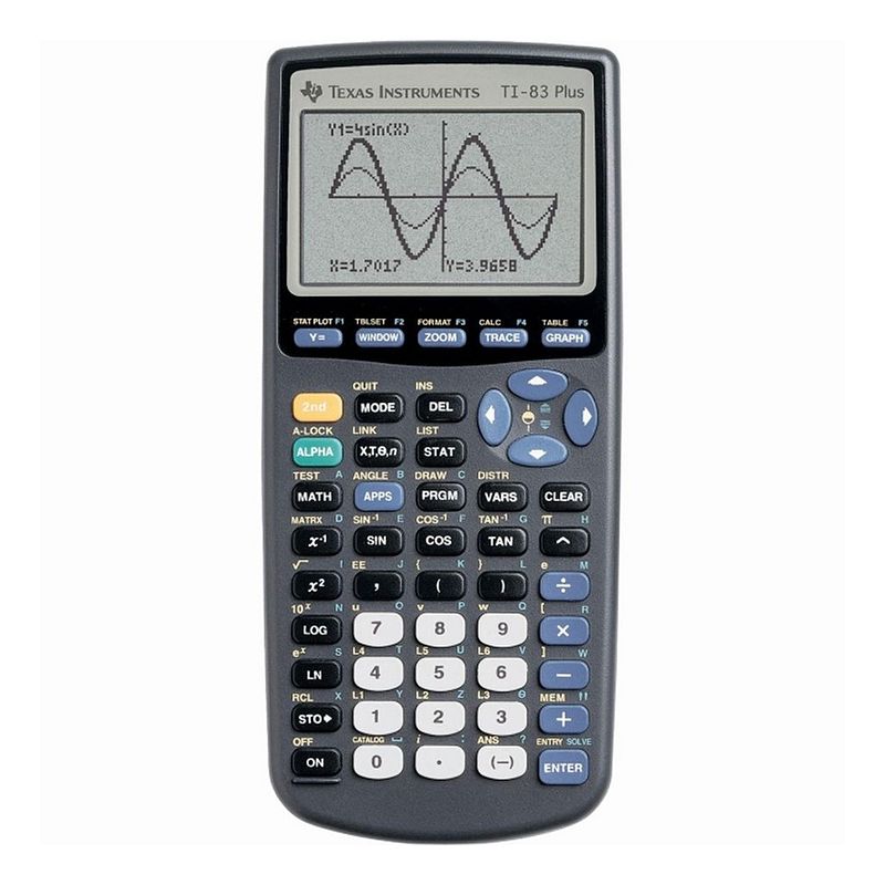 Texas Instruments TI-83 Plus Graphing Calculator, Multicolor