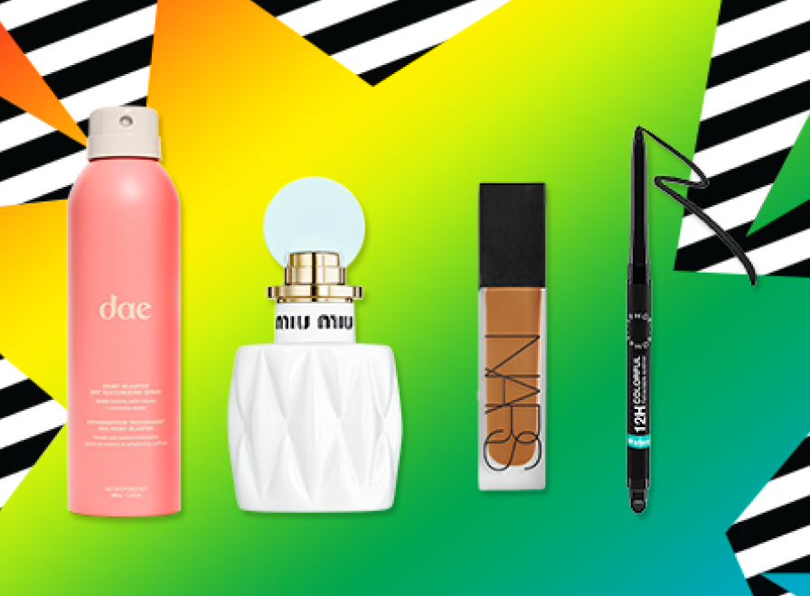 Collection of new beauty products.