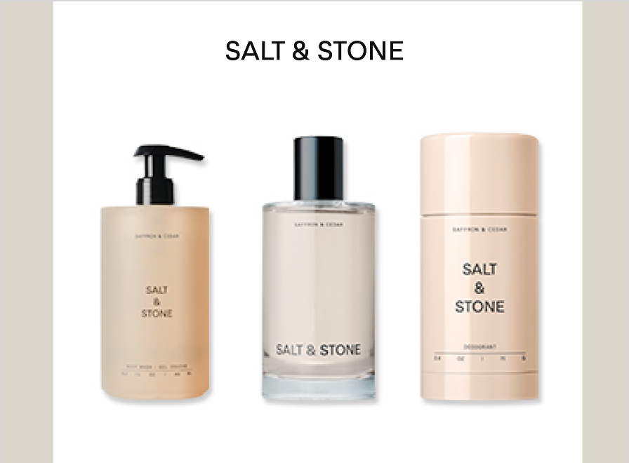 Image of three Salt & Stone products.