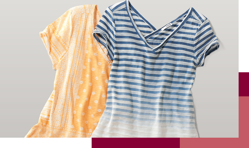 Two striped shirts, overlapping.