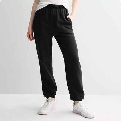 Woman wearing sweatpants