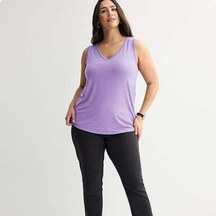 Woman wearing women’s plus-size clothing