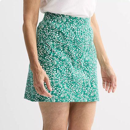 Woman wearing a skort