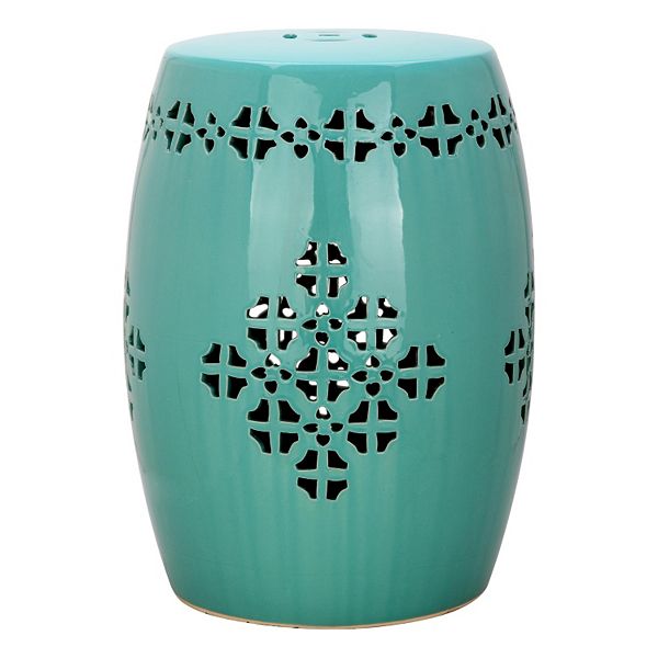 Safavieh Quatrefoil Band Ceramic Garden Stool