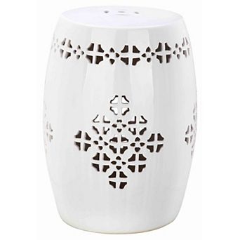Safavieh Quatrefoil Band Ceramic Garden Stool