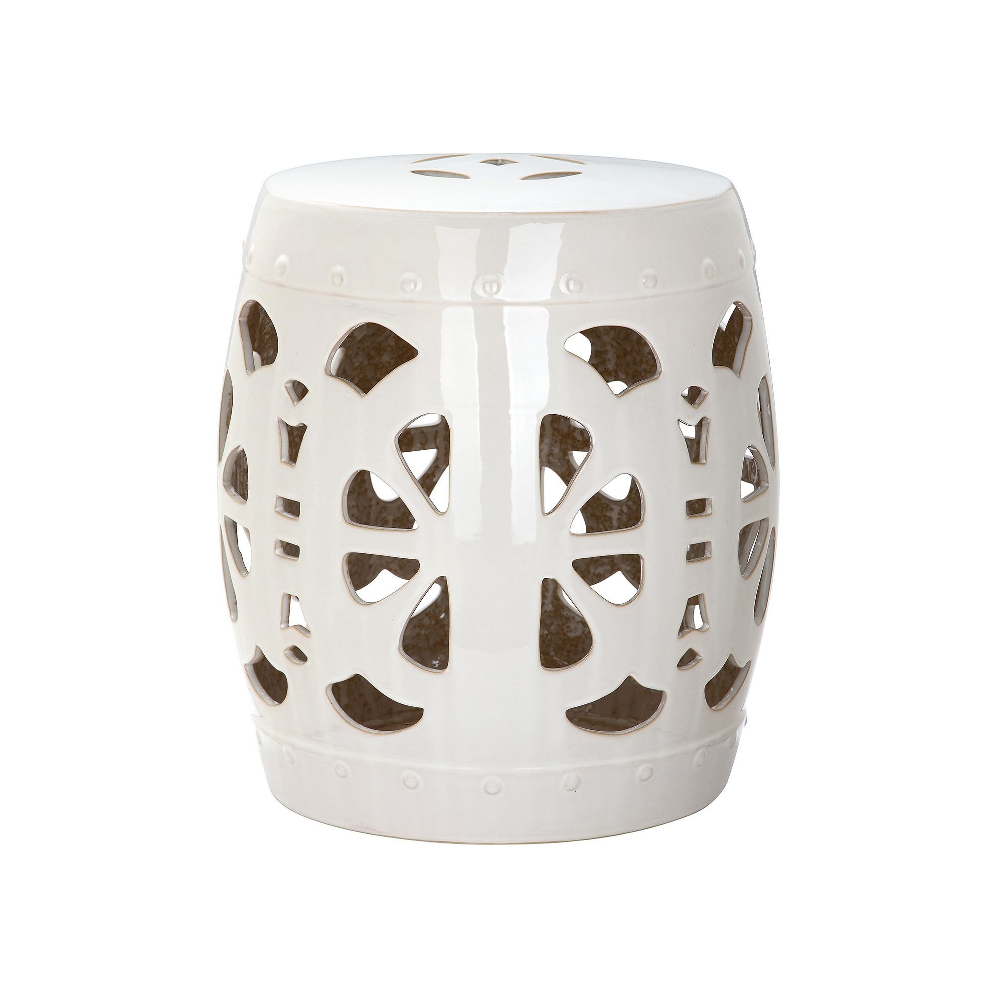 Safavieh Blossom Ceramic Garden Stool, Ivory