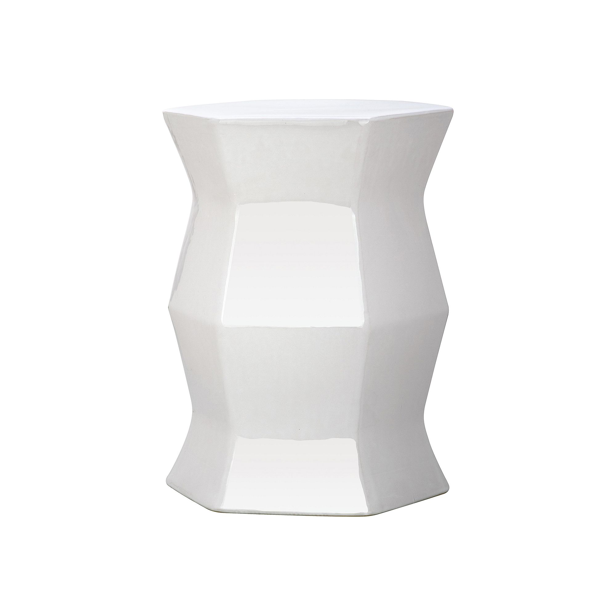 Safavieh Modern Hexagon Ceramic Garden Stool, White