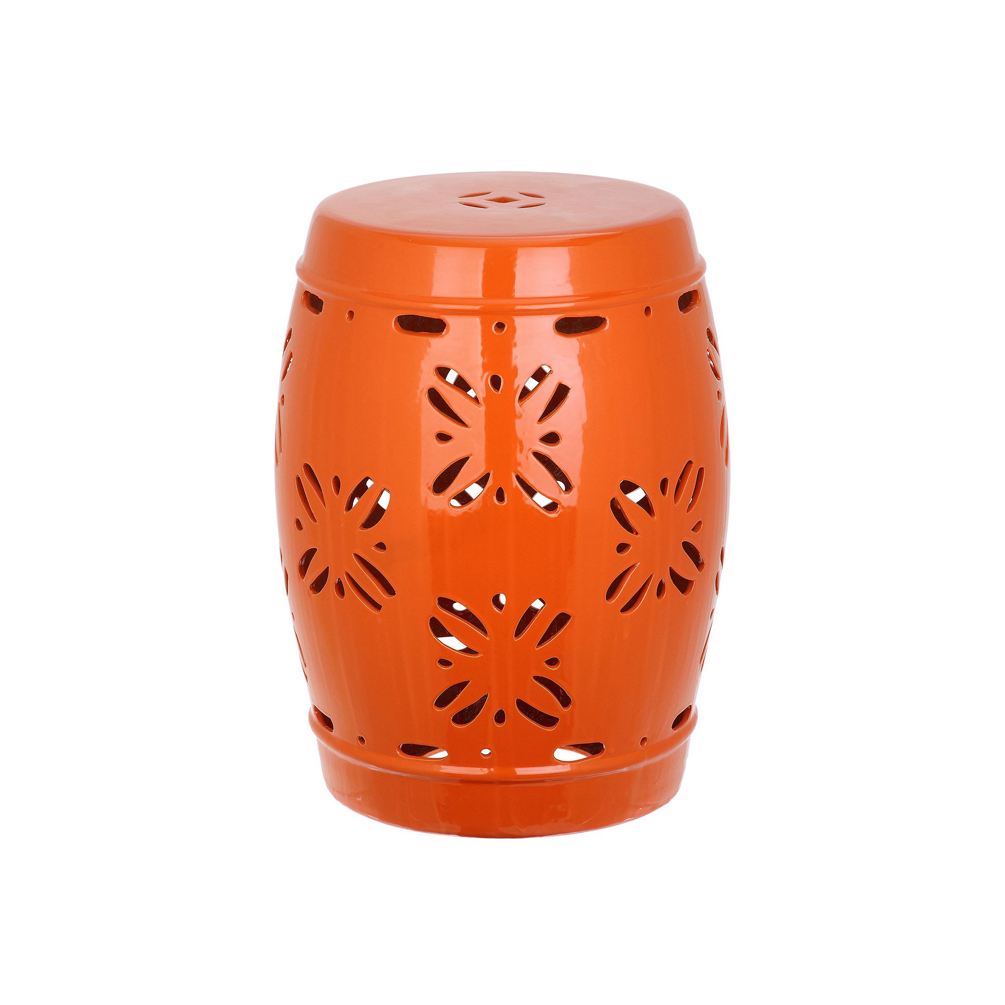 Safavieh Sakura Ceramic Garden Stool, Orange