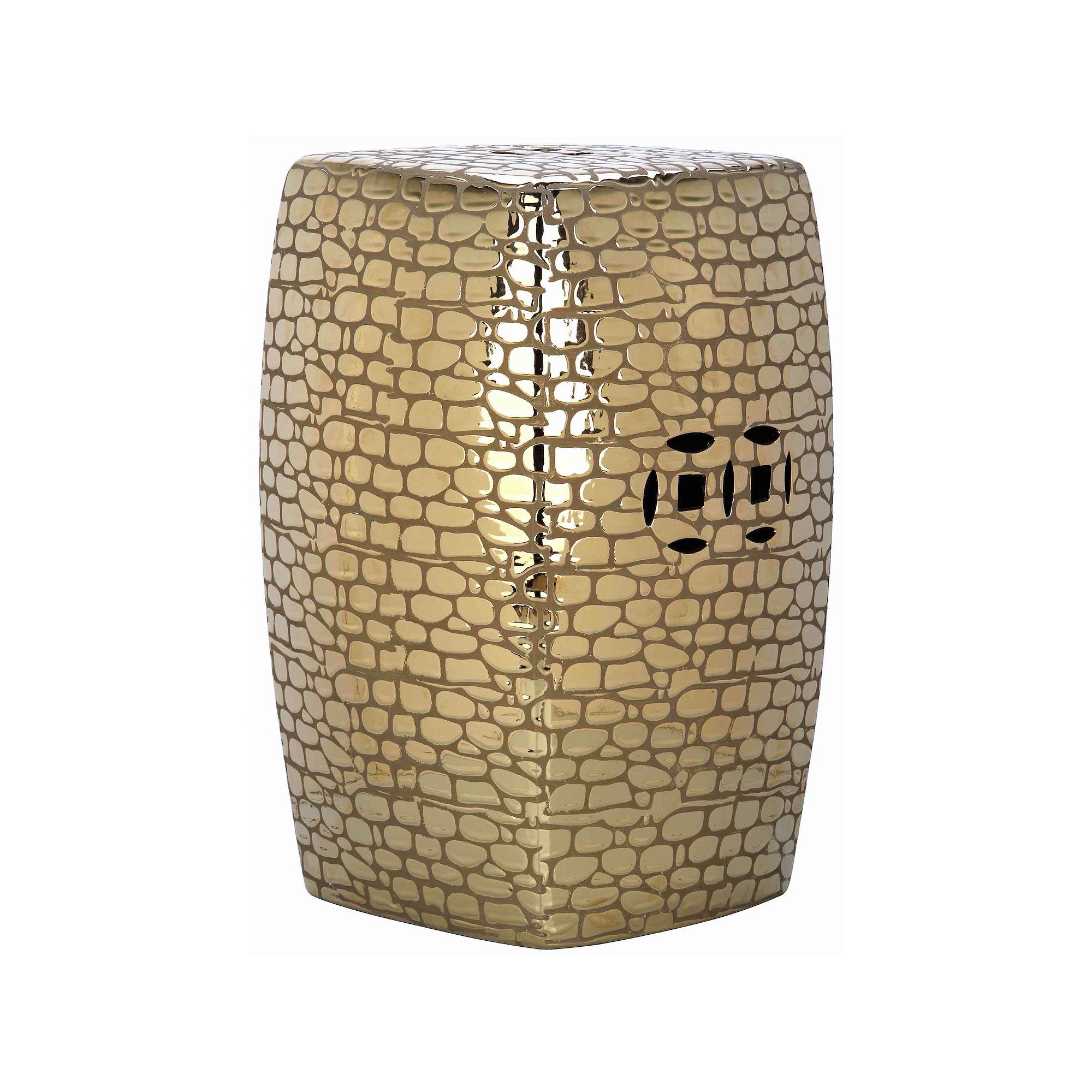Safavieh Jasmine Ceramic Garden Stool, Gold