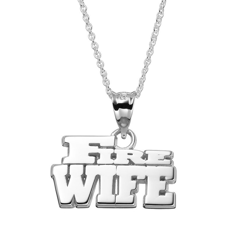 Insignia Collection Sterling Silver Fire Wife Pendant Necklace, Women