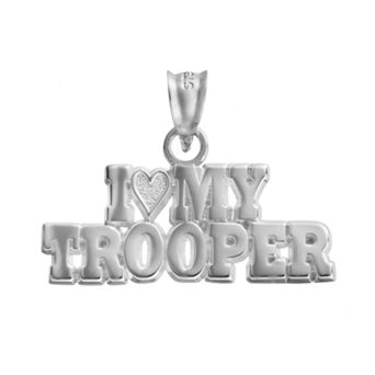 Insignia Collection Sterling Silver "I Love My Trooper" Pendant