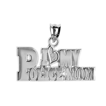 Insignia Collection Sterling Silver "I Love My Police Mom"