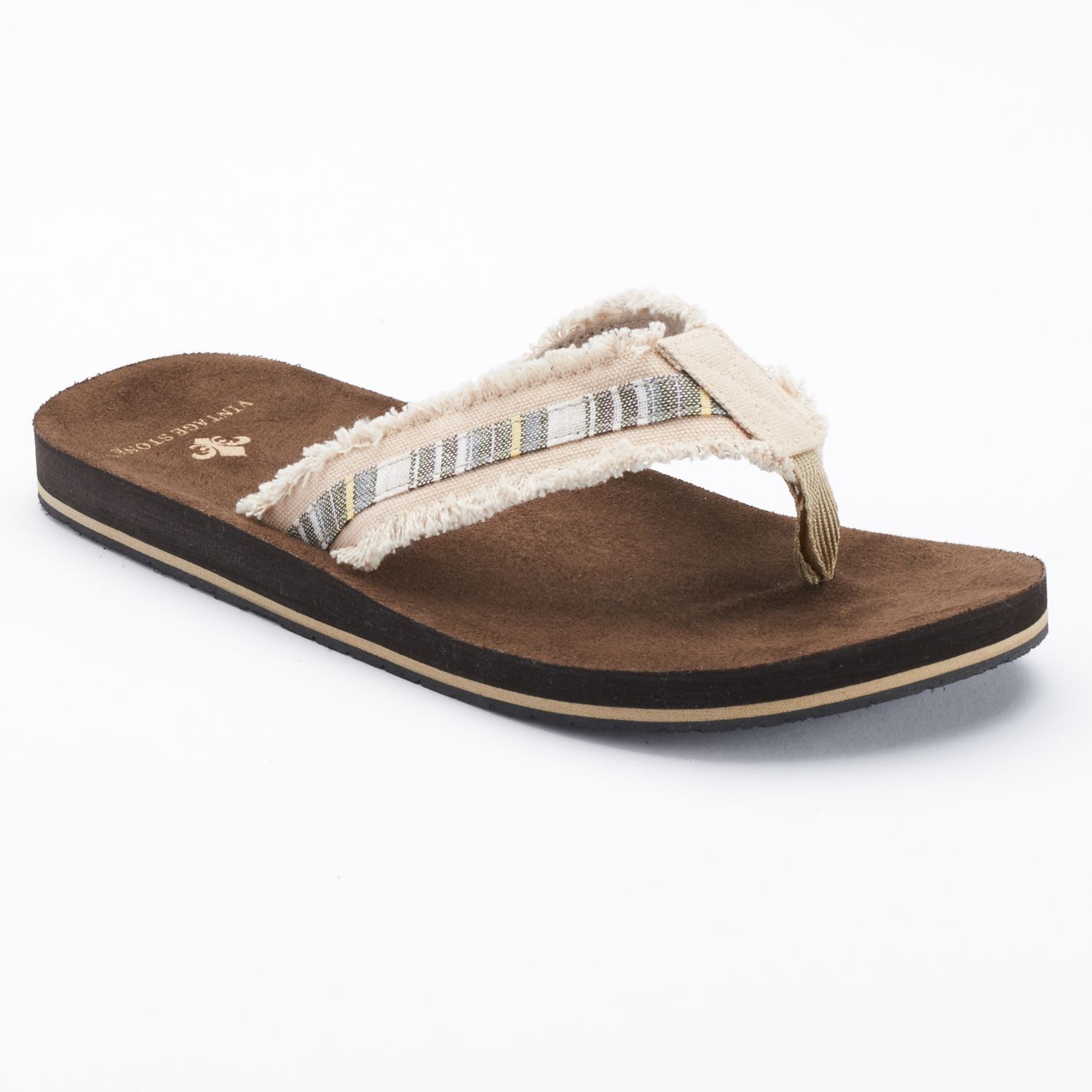mens frayed flip flops
