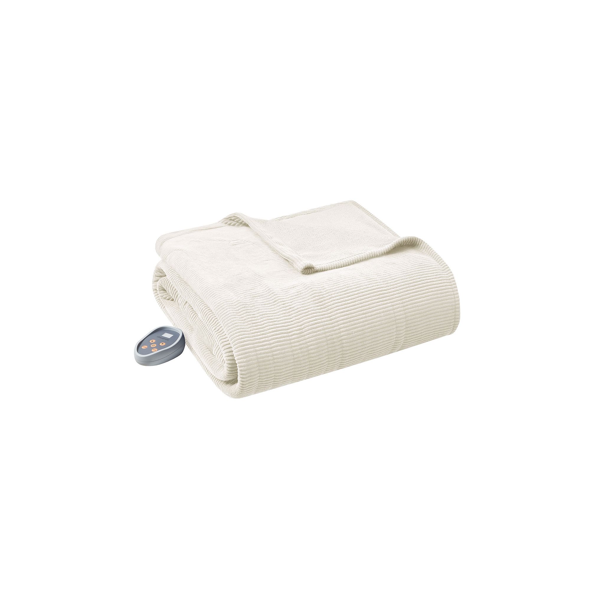 Beautyrest Electric Micro Fleece Ultra Soft Heated Blanket, Ivory