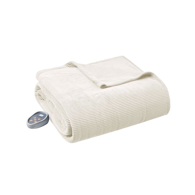 92352574 Beautyrest Knitted Micro Fleece Heated Blanket, Wh sku 92352574