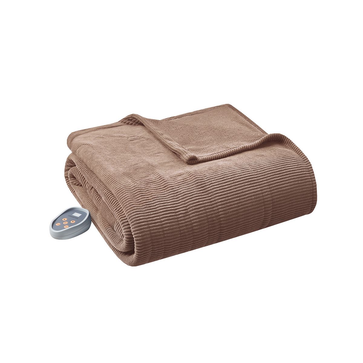 Beautyrest Electric Micro Fleece Ultra Soft Heated Bed Blanket - Mink, KING