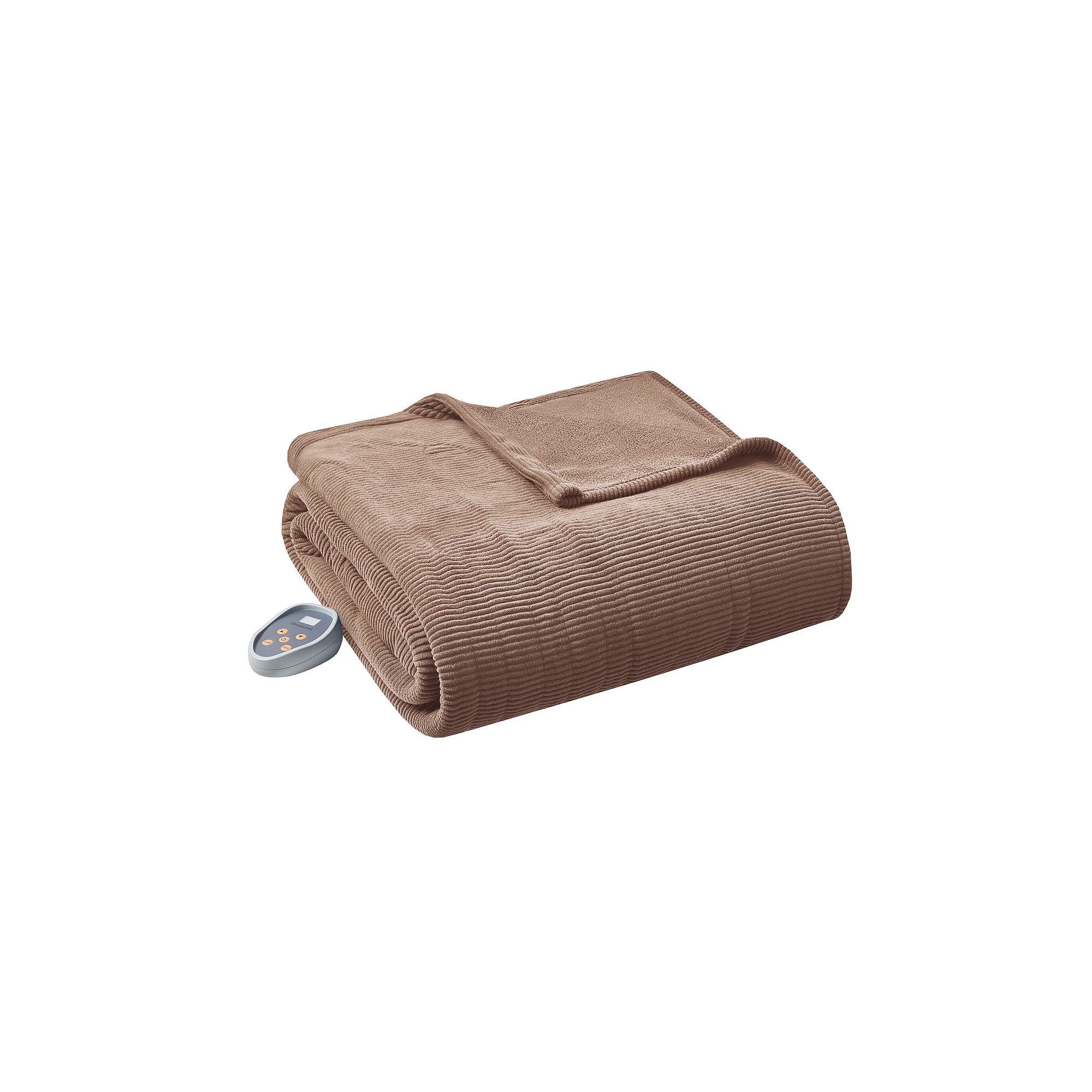 Beautyrest Electric Micro Fleece Ultra Soft Heated Blanket, Mink