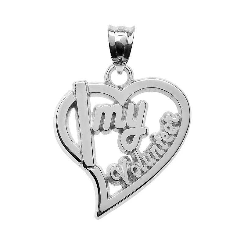 Insignia Collection Sterling Silver Volunteer Heart Pendant, Womens, 