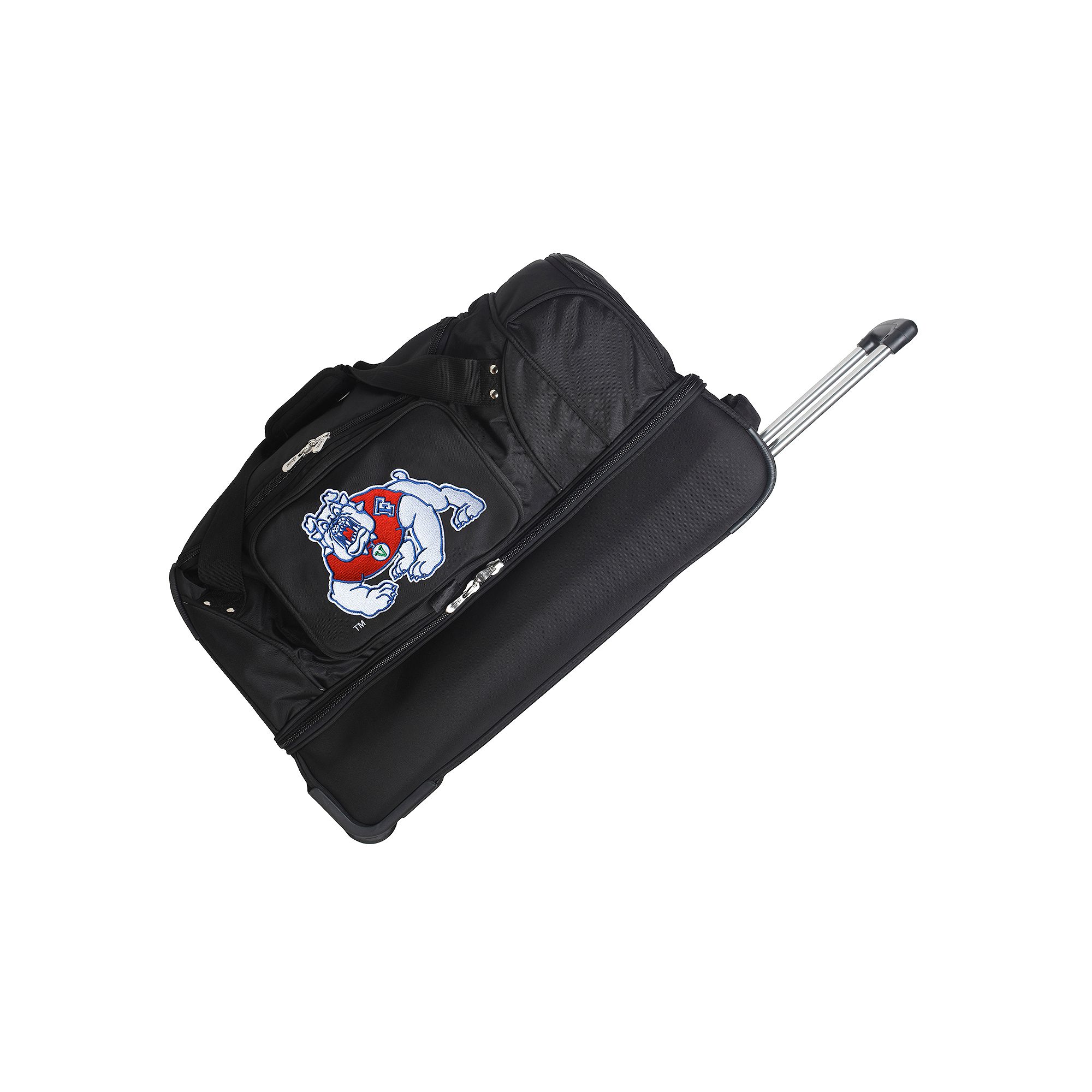 Fresno State Bulldogs 26-in. Wheeled Drop-Bottom Duffel Bag, Csf Black