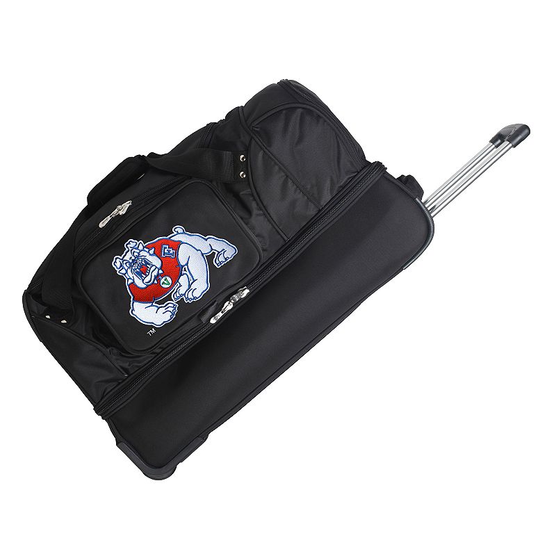 Fresno State Bulldogs 26-in. Wheeled Drop-Bottom Duffel Bag, Csf Black