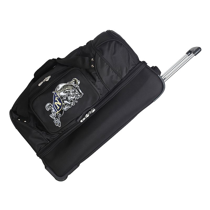 U.S Naval Academy 26-in. Wheeled Drop-Bottom Duffel Bag, Black